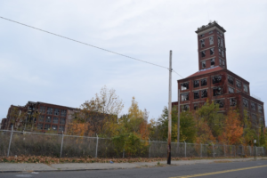 Photo of abandoned Remington Arms Company on East Side of Bridgeport, Conn. on Arctic St. and Helen St. Photo taken on Nov. 9, 2016 by Sherly Montes.