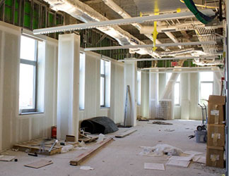 SCSU Hilton Buley Library Construction on Fourth Floor