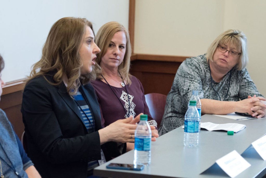 Rebecca Baker, national SPJ secretary-treasurer speaks during a panel session, Saturday April 9, at "Making CONNections" a Regional Journalism Conference at Southern Connecticut State University.