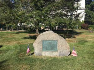 North Branford's boulder monument dedicated to soldiers who fought in World War 1.